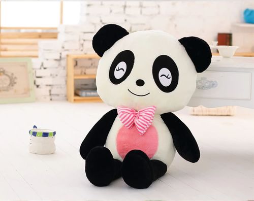 可爱大眼睛熊猫公仔 毛绒玩具泰迪熊抱抱熊布娃娃生日礼物送女友